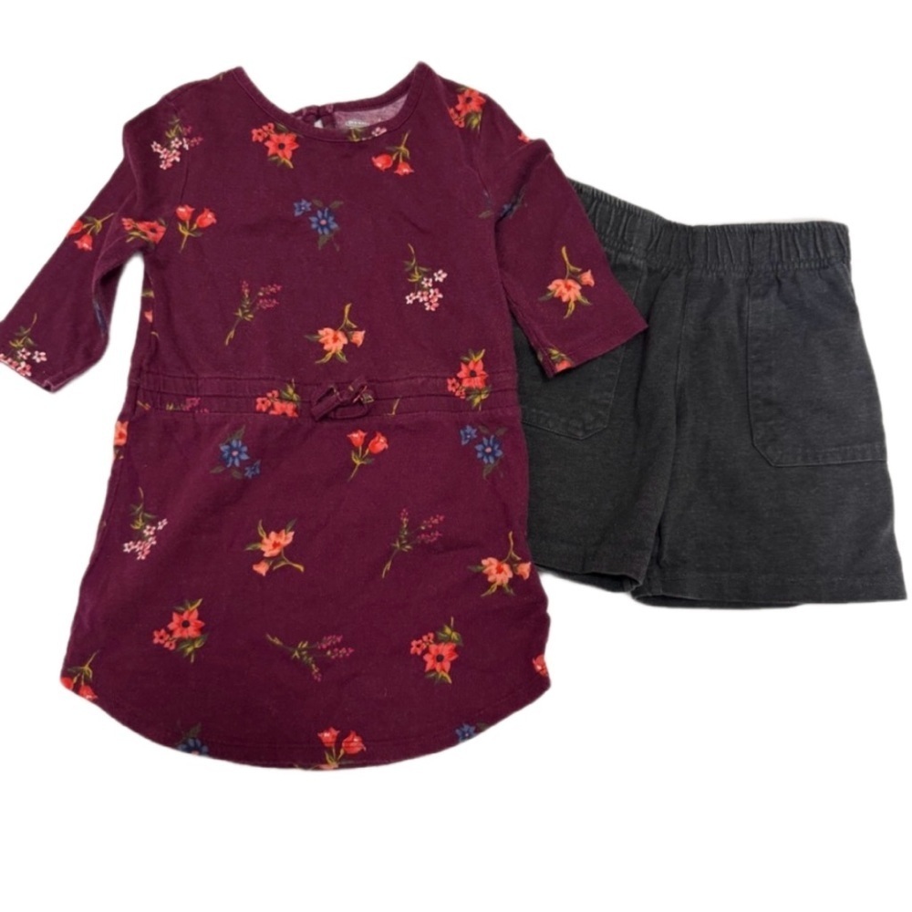 3T Floral Dress and Black Shorts